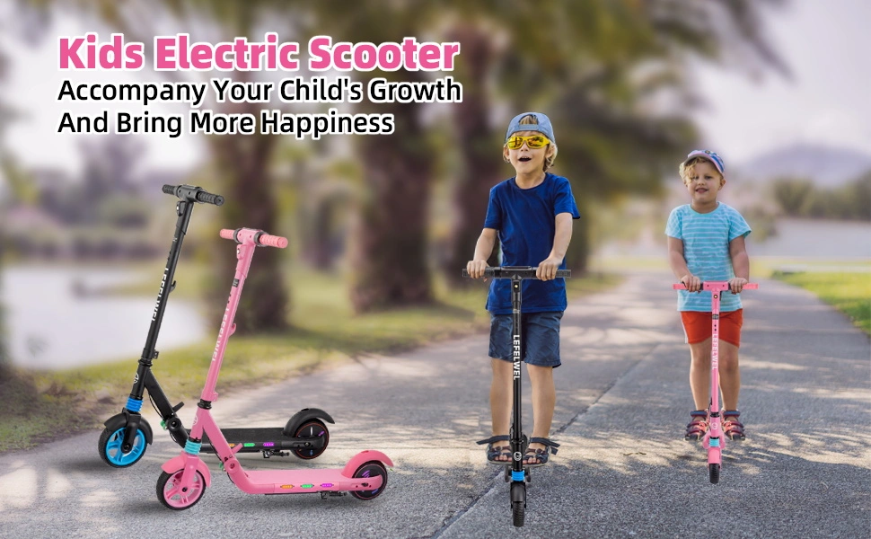 24V 130W Electric Scooter LED Display Colorful Kids Electric Scooter for 6-12 Years Old