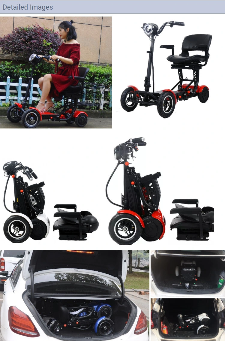China Factory Producer 4 Wheel Adult Electric Mobility Scooter for Old People