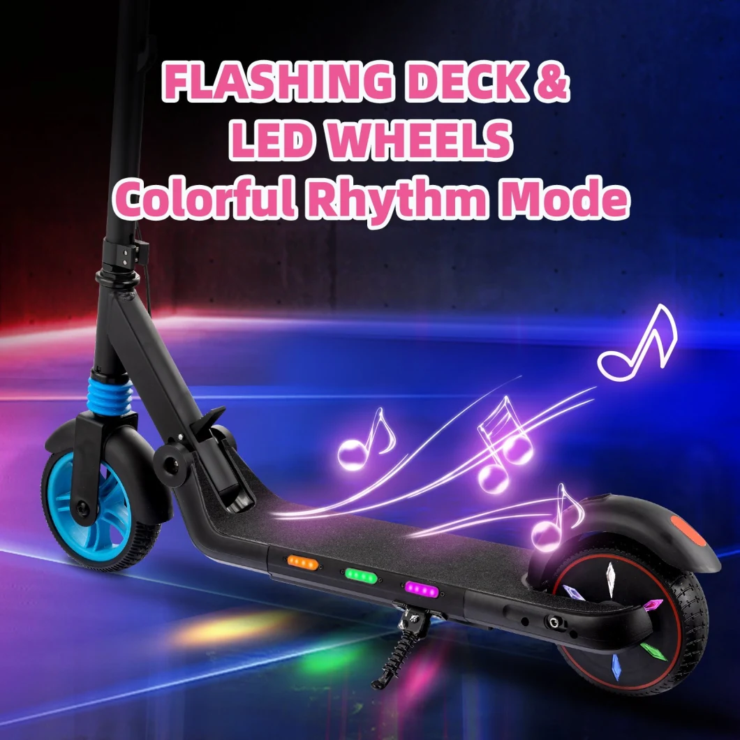 24V 130W Electric Scooter LED Display Colorful Kids Electric Scooter for 6-12 Years Old