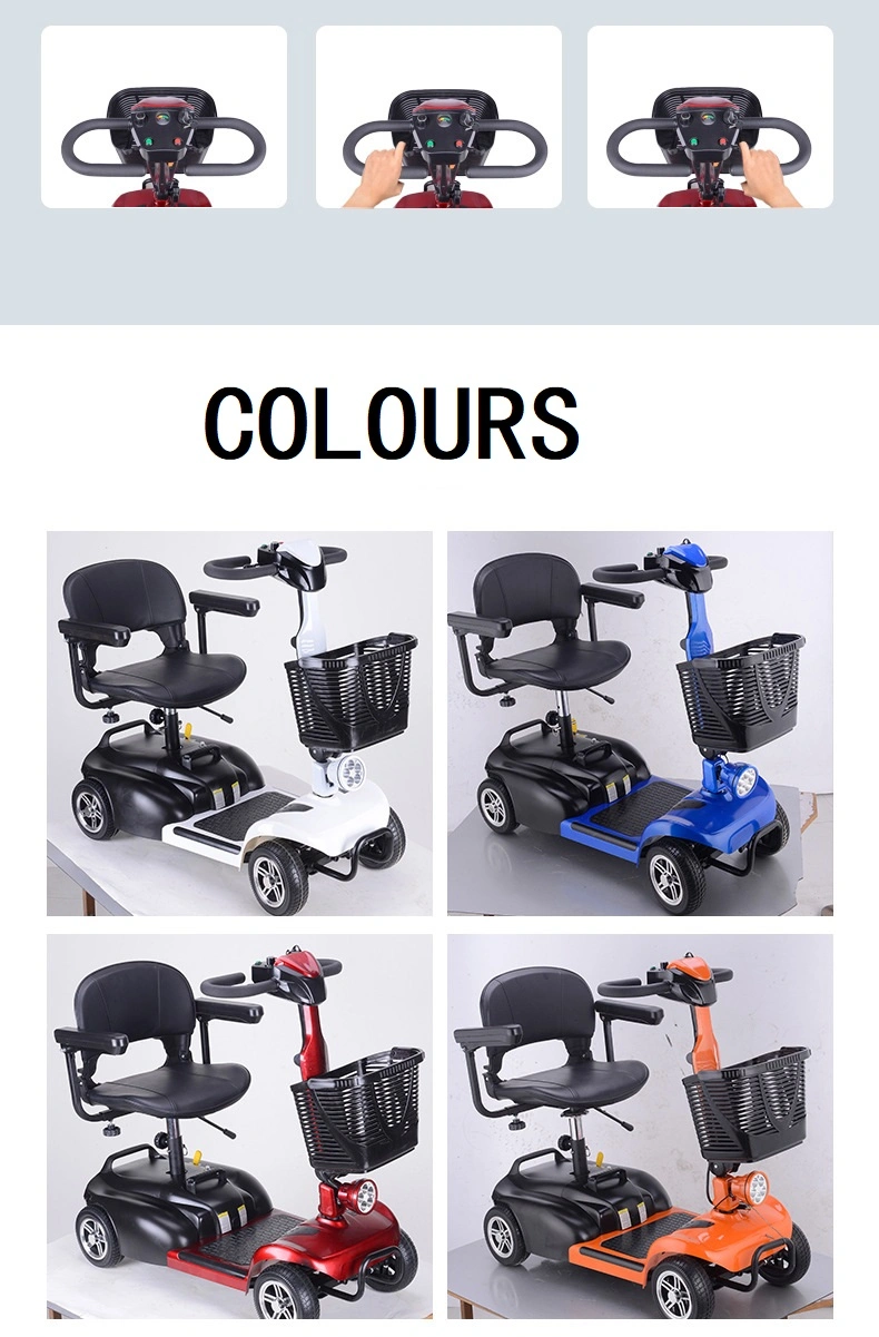 Folding Old People Walking Four-Wheel Electric Scooter for Senior Citizens 24V 250W