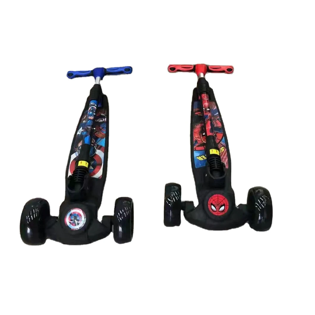 Wholesale Adjustable Height, 3 Light up Wheels Kids Kick Electric Scooter for Children 3 to 12 Years Old