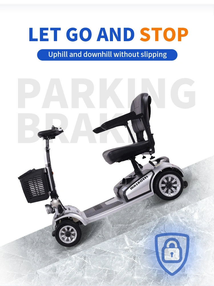China Manufacture Folding 4 Wheels Old and Handicapped Mobility Electric Scooter